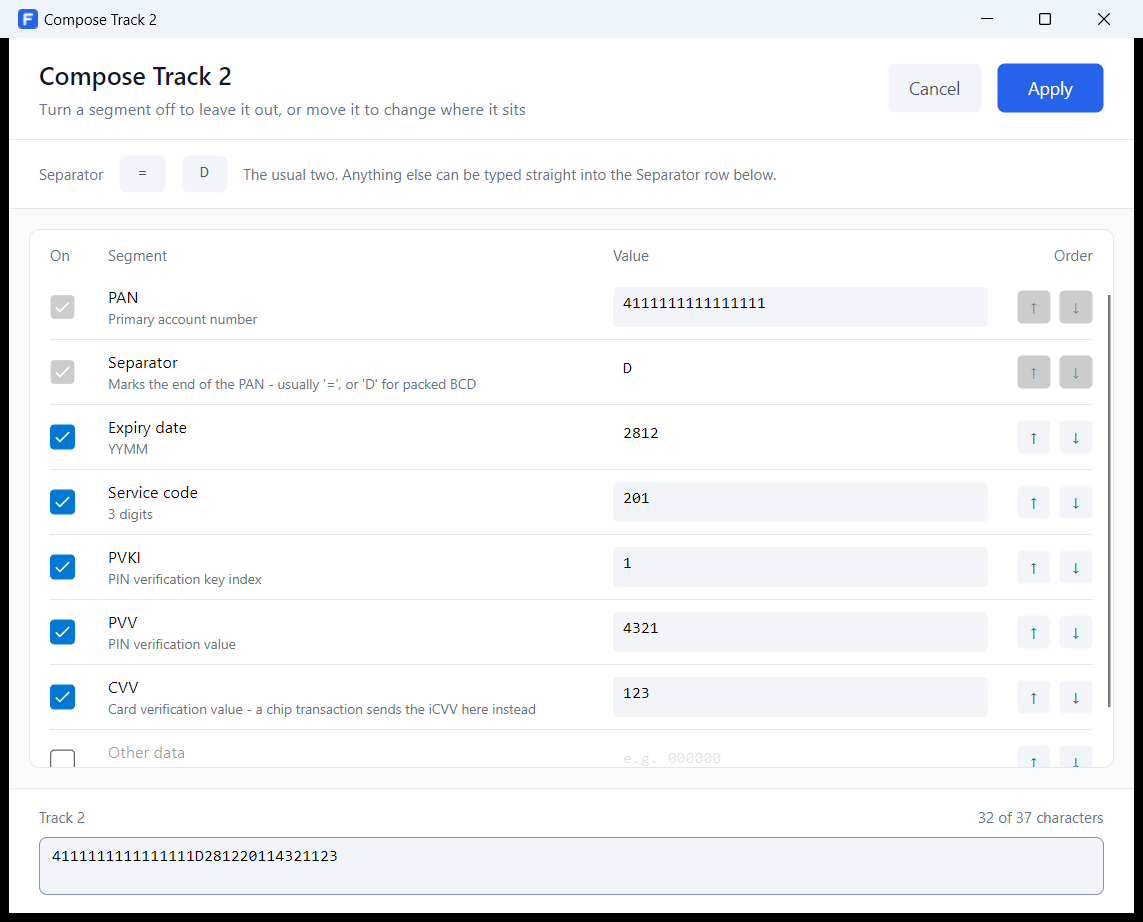 The track 2 composer