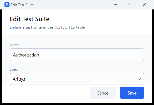 The test suite editor