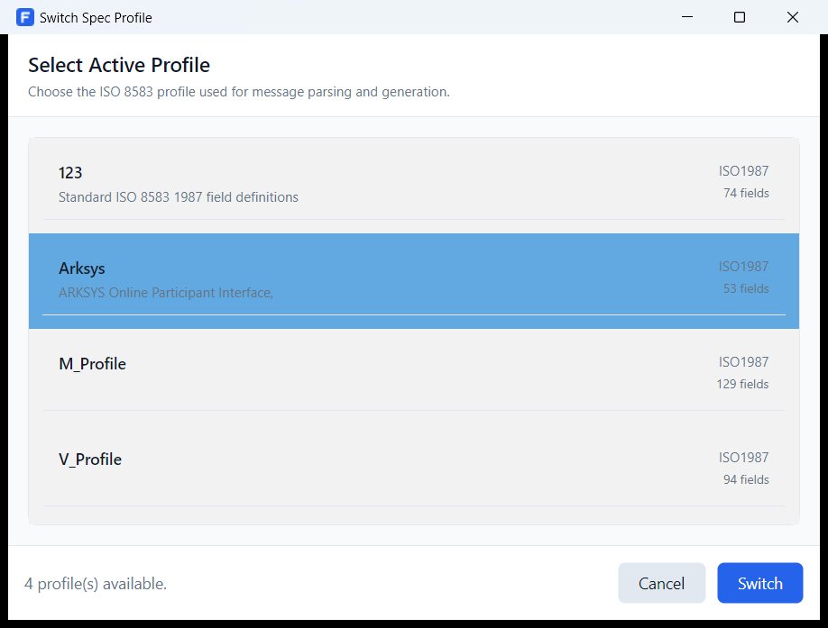 Switching the active profile